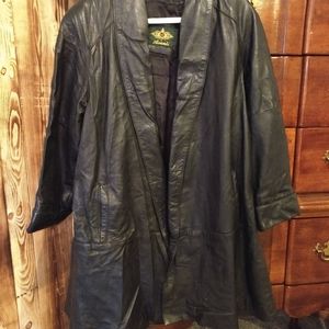 Leather coat
